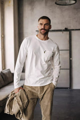 T-SHIRT HOMME TONY MADISON CREME CREME