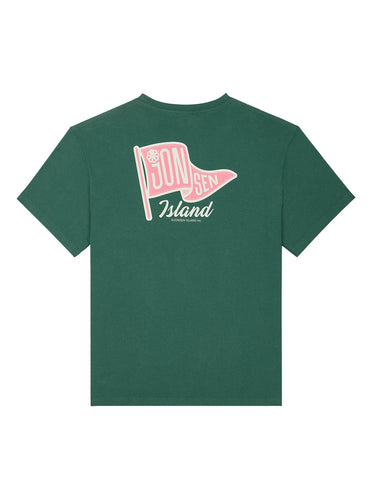 T-SHIRT HOMME CONFORT FLAG COLOR R VERT VERT