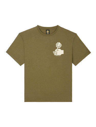 T-SHIRT HOMME CONFORT FLOWER LOVE VERT VERT