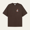 T-SHIRT HOMME COLE TABLE MARRON MARRON