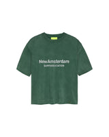 T-SHIRT HOMME WORKED LOGO VERT / BLANC VERT / BLANC