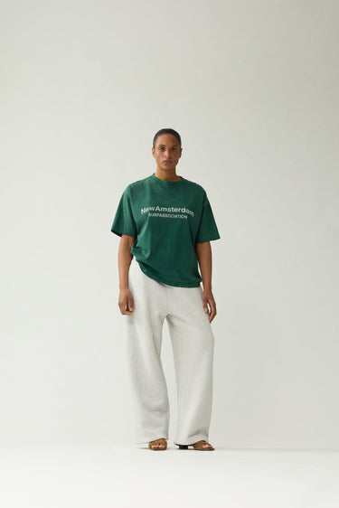 T-SHIRT HOMME WORKED LOGO VERT / BLANC VERT / BLANC
