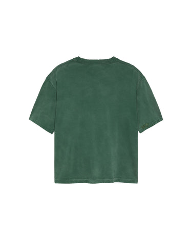 T-SHIRT HOMME WORKED LOGO VERT / BLANC VERT / BLANC