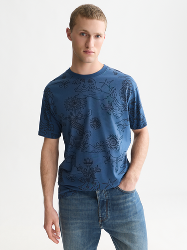 T-SHIRT HOMME RELAXED MARINE MARINE