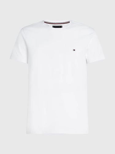 T-SHIRT HOMME CORE STRETCH SLIM C- BLANC BLANC