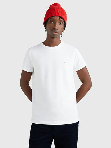 T-SHIRT HOMME CORE STRETCH SLIM C- BLANC BLANC