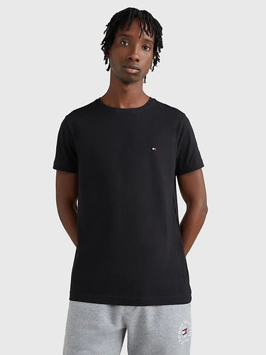 T-SHIRT HOMME CORE STRETCH SLIM C- NOIR NOIR