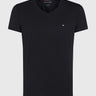 T-SHIRT HOMME CORE STRETCH SLIM V- NOIR NOIR