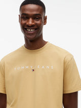 T-SHIRT HOMME REG LINEAR LOGO BEIGE BEIGE