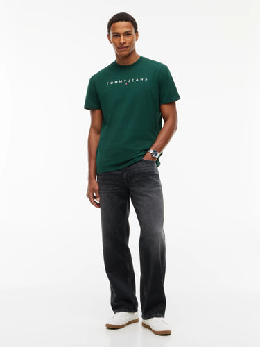 T-SHIRT HOMME REG LINEAR LOGO VERT VERT