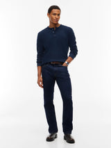 T-SHIRT HOMME REG WASHED WAFFL MARINE MARINE