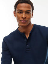 T-SHIRT HOMME REG WASHED WAFFL MARINE MARINE