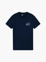 T-SHIRT HOMME SLIM SIGNATURE C MARINE MARINE