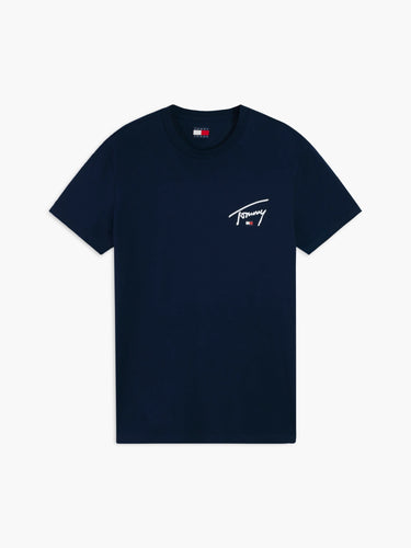 T-SHIRT HOMME SLIM SIGNATURE C MARINE MARINE