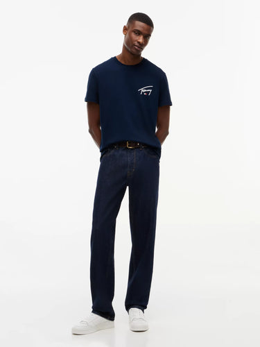 T-SHIRT HOMME SLIM SIGNATURE C MARINE MARINE