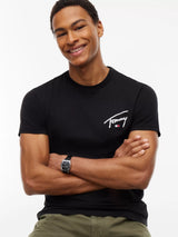 T-SHIRT HOMME SLIM SIGNATURE C NOIR NOIR