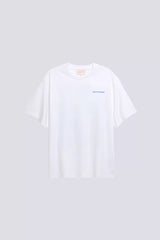 T-SHIRT MIXTE LEONCE GEOMETRY BLANC/SAPHIR BLANC/SAPHIR
