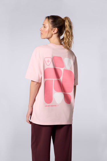 T-SHIRT MIXTE LEONCE GEOMETRY BLUSH BLUSH