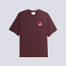 T-SHIRT MIXTE LEONCE LETTER BORDEAUX BORDEAUX