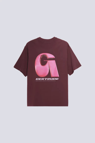 T-SHIRT MIXTE LEONCE LETTER BORDEAUX BORDEAUX
