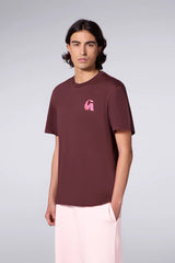 T-SHIRT MIXTE LEONCE LETTER BORDEAUX BORDEAUX