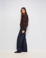 TOP FEMME VOLANTS MARRON MARRON