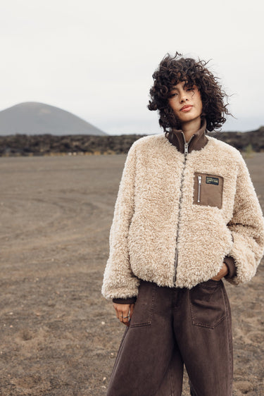 VESTE FEMME VEENA FUR ECRU ECRU