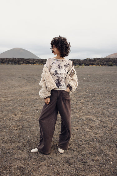 VESTE FEMME VEENA FUR ECRU ECRU