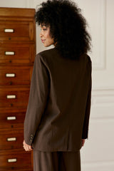 VESTE FEMME VIANI MARRON/ECRU MARRON/ECRU