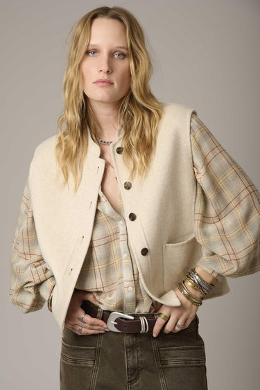 Gilet MKT Studio Vibou sans manches grège – vue 4