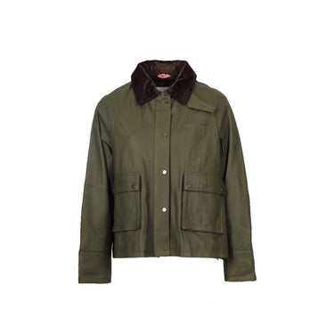 Veste Oakwood Missouri cuir velours kaki – vue 1