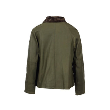 Veste Oakwood Missouri cuir velours kaki – vue 2