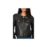 Veste Oakwood Susan cuir de mouton noir – vue 5