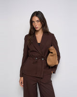 VESTE FEMME BLAZER MARRON MARRON