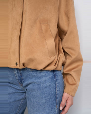 VESTE FEMME BOMBER CAMEL CAMEL
