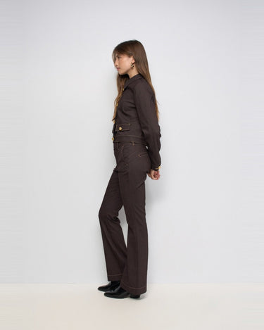 VESTE FEMME DENIM MARRON MARRON
