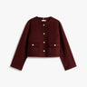 VESTE FEMME DF WOOL BLEND BORDEAUX BORDEAUX