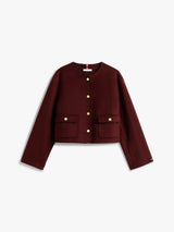 VESTE FEMME DF WOOL BLEND BORDEAUX BORDEAUX