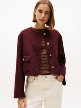 VESTE FEMME DF WOOL BLEND BORDEAUX BORDEAUX