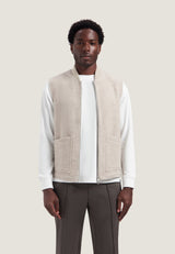 VESTE HOMME NILS TEDDY VEST SAND SAND