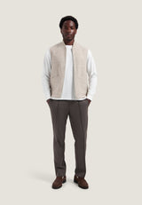 VESTE HOMME NILS TEDDY VEST SAND SAND