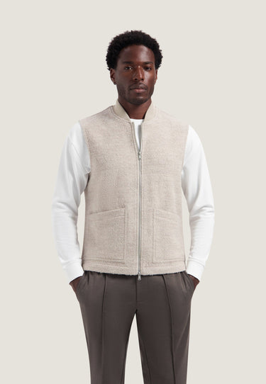 VESTE HOMME NILS TEDDY VEST SAND SAND