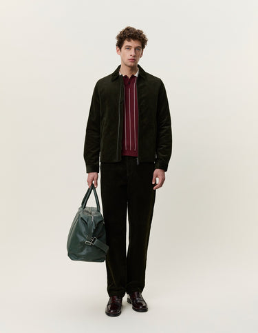 VESTE HOMME CORDUROY ZIPPER COACH VERT VERT