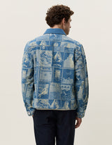 VESTE HOMME STAMP JACQUARD DENIM DENIM