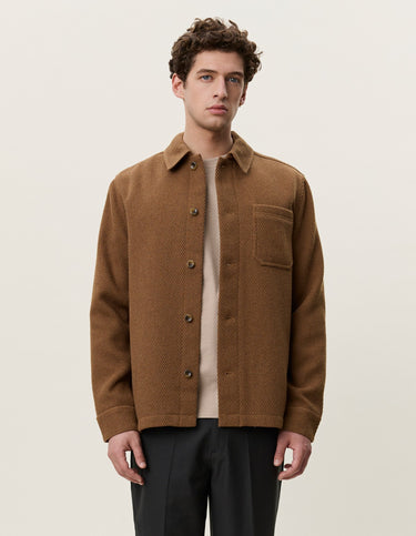 VESTE HOMME TWILL WOOL MARRON MARRON
