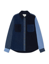 VESTE HOMME WOOL COLOURBLOCK MARINE MARINE