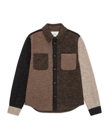 VESTE HOMME WOOL COLOURBLOCK MARRON MARRON