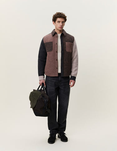 VESTE HOMME WOOL COLOURBLOCK MARRON MARRON