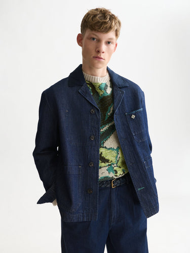 VESTE HOMME DENIM WORKWEAR MARINE MARINE
