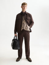 VESTE HOMME TAILORED WOOL MARRON MARRON